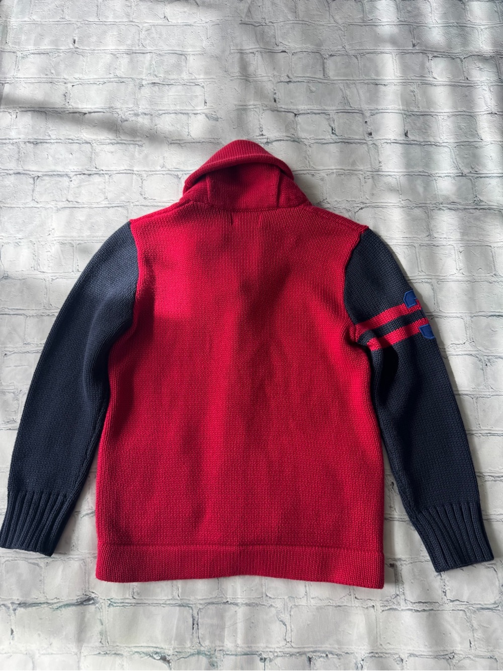 ✅ NWT Polo Ralph Lauren Red & Navy Boys Cardigan with Pony Logo size 6 - Picture 3 of 8